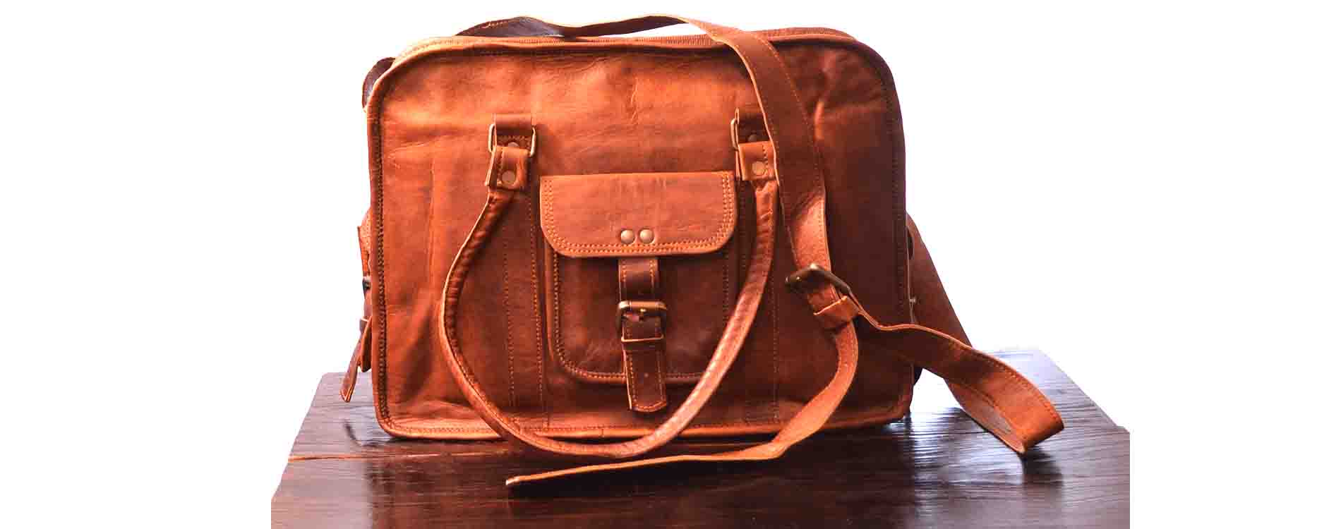 Rhinoland Genuine Leather Vintage Laptop Bag Messenger Handmade Briefcase Satchel Bag Cross body Shoulder Bag